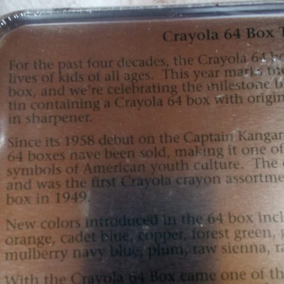 Crayola Other Sealed 4th Anniversary Crayola Crayons Limited